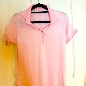 Adidas golf pink polo shirt